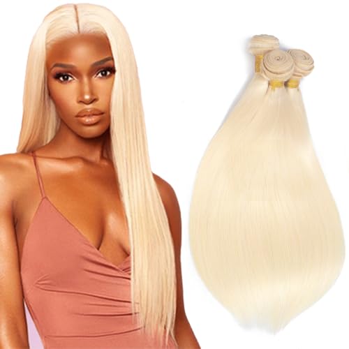 613 Blonde Straight Human Hair Bundles 18 Inch 300g