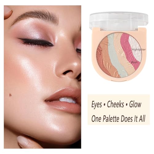 Baked Shimmer Eyeshadow Palette - 6 Colors Pearl Metallic