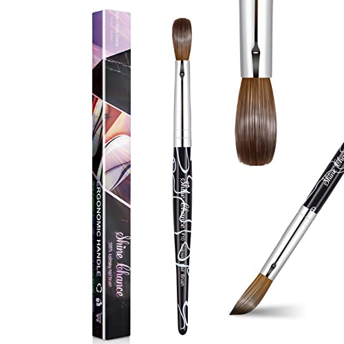 100% Pure Kolinsky Acrylic Nail Art Brush Size 10 - Oval Manicure Tool