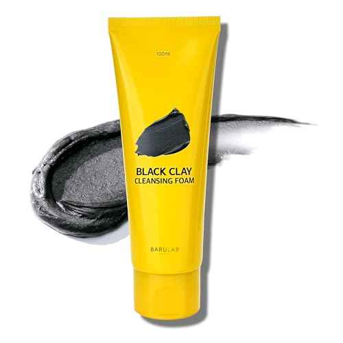BARULAB Black Charcoal Clay Cleansing Foam Daily Foaming Cleanser for All Skin Types | Pore Detoxification Moisturizing Nourishing Beta-glucan Strengthens Skin Barrier Reduces Redness Korean Skincare