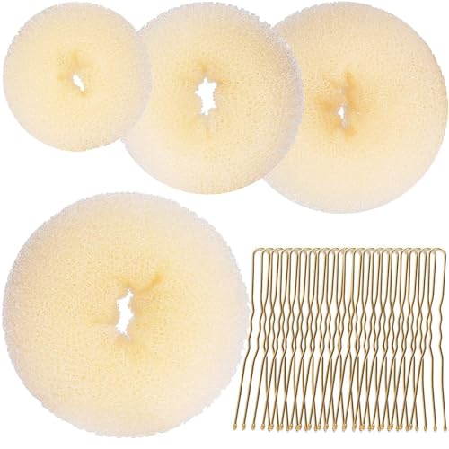 Blonde Hair Bump It Volume Base Sponge Donut Styling Tool