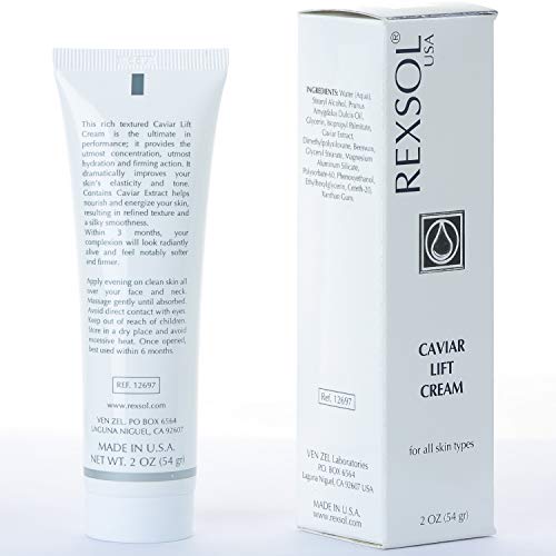 REXSOL Caviar Lift Cream | Contains Prunus Amygdalus Dulcis Oil, Glycerin, Beeswax & Caviar Extract | Improves your skin¡¯s elasticity and tone| Utmost hydration and firming action(54 gr/2 fl oz)