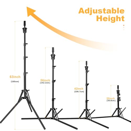 Beauty Star 63" Wig Stand Tripod with 22" Mannequin Head Kit