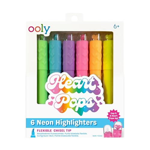 Ooly Heart Pops Neon Highlighters Set of 6