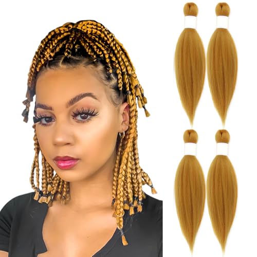 Pre-Stretched Braiding Hair 10 Inch, 4 Packs Yaki