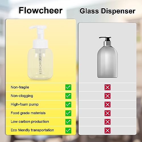 flowcheer Foaming Hand Soap Tablet Refills+ Pump Bottle Dispenser 12 OZ/350 ML Refillable with 12 Pack Variety Fragrance Soap Refills Tablet