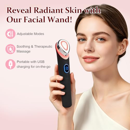 7-in-1 LED Glass Face Massager with Heat & Vibration