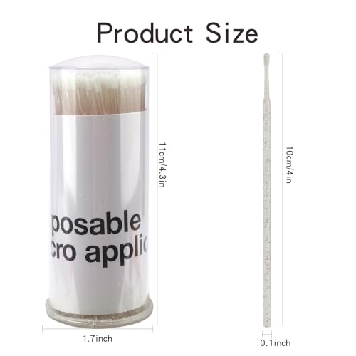 Crystal Gold Disposable Micro Cotton Swabs 200PCS for Makeup & Cleaning