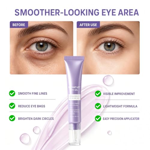 Instant Lift Eye Gel for Puffiness & Wrinkles - 2 Pack