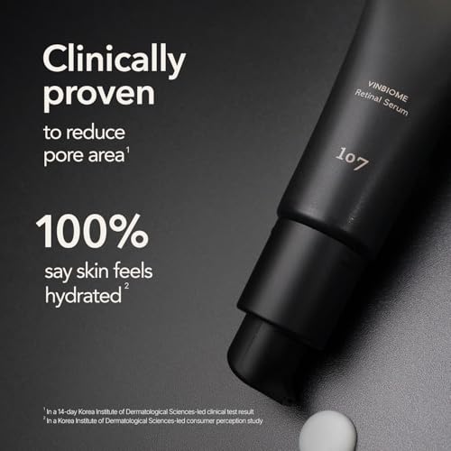 107 VINBIOME Retinal Serum, Retinal 0.1% & Ginseng, Hydrating & Firming Face, Supports Smooth & Youthful-Looking Skin, Gentle for Sensitive Skin (1.01 fl oz)