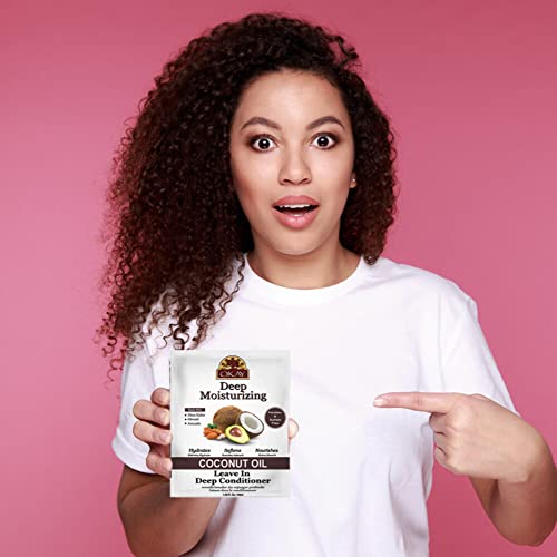 OKAY | Coconut Oil Deep Moisturizing Leave-In Conditioner | For All Hair Types & Textures | Replenish Moisture | With Shea Butter, Almond & Avocado | Free of Sulfate, Silicone & Paraben | 1.5 oz