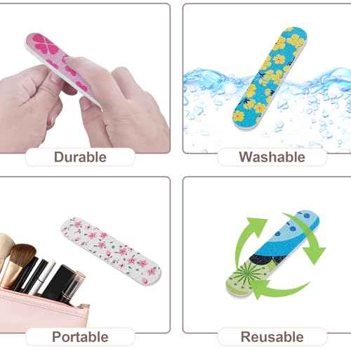 Mini Nail Files (50 Packs), Colorful Emery Boards for Nails Double Sided 180 Grit Emory, Gifts Bulk Fingernails Manicure Tools Shaping Buffing Smoothing Filers Cute 3.5¡±