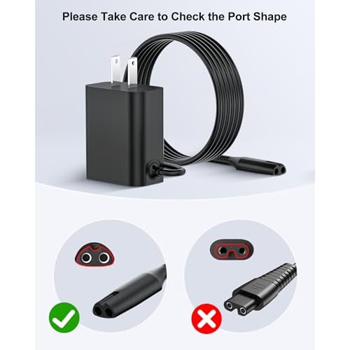 VHBW 4.5V for Babyliss Pro Trimmer Charger Cord Compatible with BaBylissPRO FXFS2/FXX3S Trimmer & Clipper 6FT Charging Power Cord