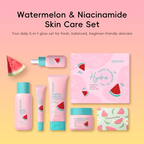 QUIYUM Watermelon & Niacinamide 5-Piece Skincare Set