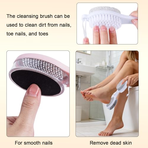 5-in-1 Foot Scrubber Brush & Pumice Stone Callus Remover Pedicure Tool