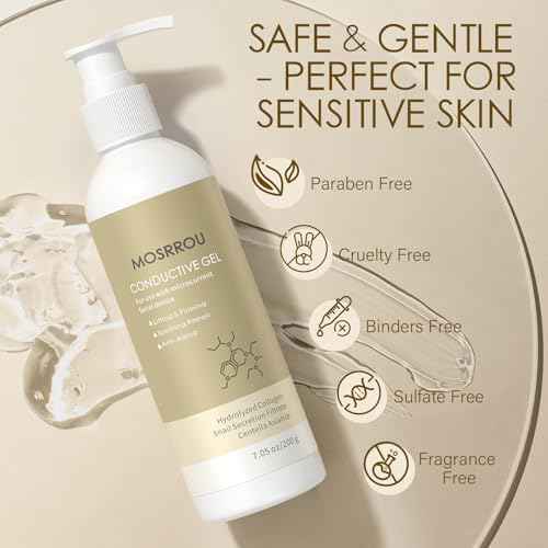 Microcurrent Conductive Gel Hydrating Collagen Leave-On Primer for Face Conductivity Gel with Hyaluronic Acid Snail Mucin Centella Asiatica Fragrance-Free Paraben-Free Work with Facial Device