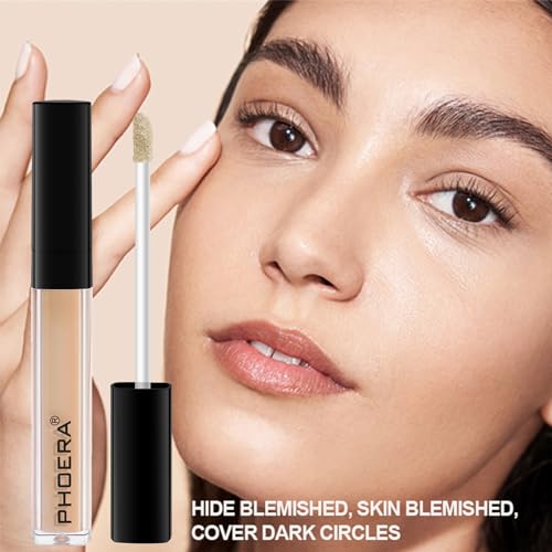 PHOERA Full Coverage Liquid Concealer with Brush