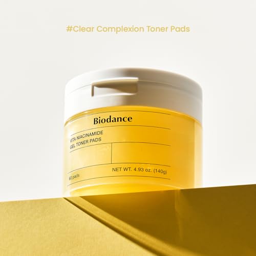 BIODANCE Radiance & Firming Duo: Vita Niacinamide Gel Toner Pads and Bio-Collagen Real Deep Mask for Glass Skin, Brightening, Pore-Minimizing, Korean Skin Care, Skin Care Set