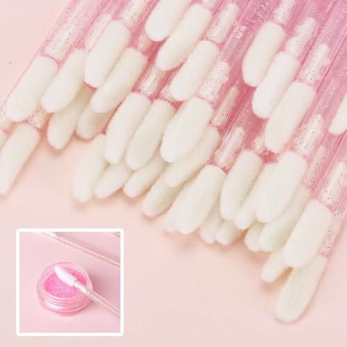 500 Disposable Lip Applicators - Pink Crystal Wands