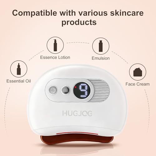 HUGJOG Electric Gua Sha Face Massager with 9 Heat & Vibration Levels