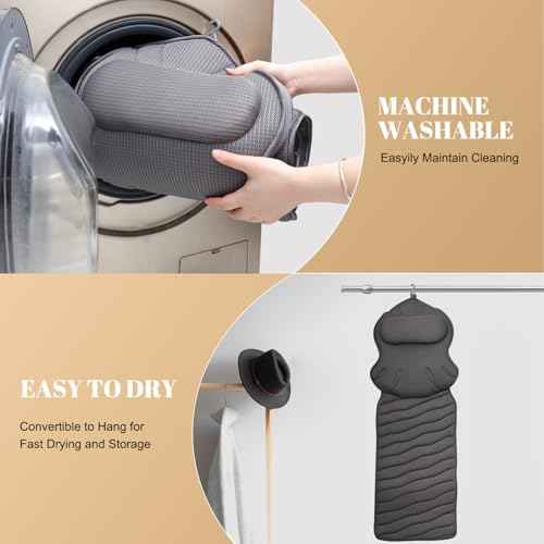 Extra Thick Full Body Bath Pillows for Bathtub- Luxury Bath Cushion for Head, Neck and Back Support, Soft Bath Pillow for Tub, Comfort Relaxation Spa Gifts Bathtub Accessories for Women