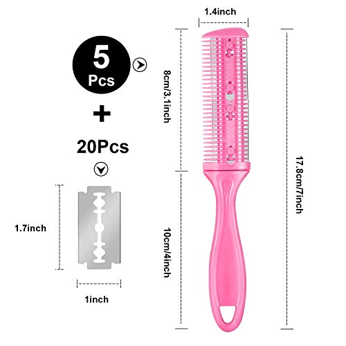 Boao 5-Piece Dual-Sided Hair Cutting Scissors & Razors