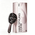 Mini Boar Bristle Travel Hair Brush - Vented Quick Dry