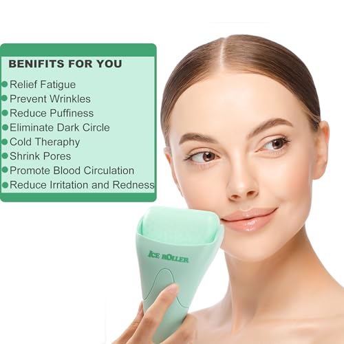 Ice Roller for Face & Body - 2 Pack Facial Massage Tool