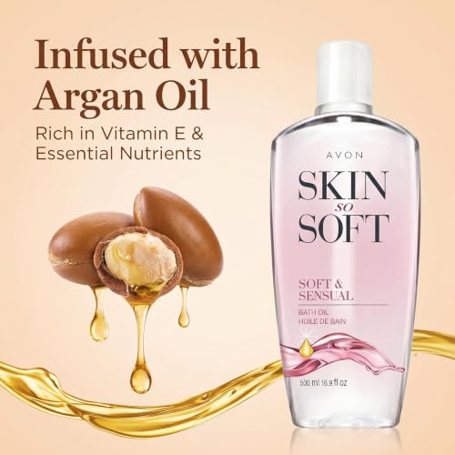 AVON Skin So Soft Soft & Sensual Bath Oil 16.9 oz Moisturizing Body Oil