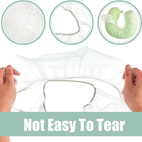 Jecery 300 Pcs Disposable Face Cradle Covers, Soft Fitted Headrest Neck Pillow Covers for Massage Tables, Chairs Beauty Salon Spa