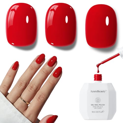 Classic Red Gel Nail Polish 18ML - High Gloss, Long-Lasting Shine