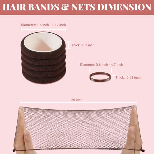 IKOCO 415pc Hair Pin Set with U Pins, Ties & Hair Net, Brown