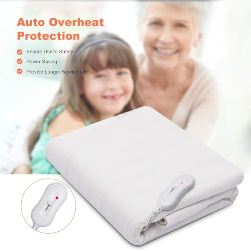 HOMGX Electric Massage Bed Warmer with 3 Heat Settings & Overheat Protection