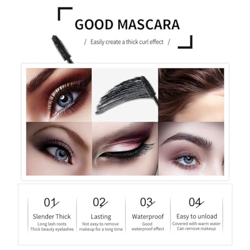 4D Silk Fiber Lash Mascara Waterproof Smudge-Proof (4 Pack)