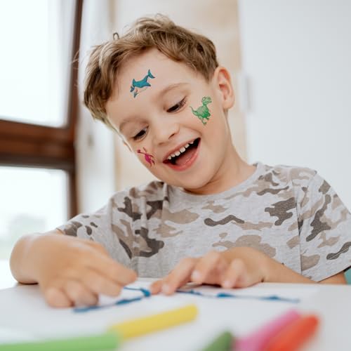 Kids Temporary Tattoos Set - 600+ Waterproof Cartoon Designs for Boys & Girls