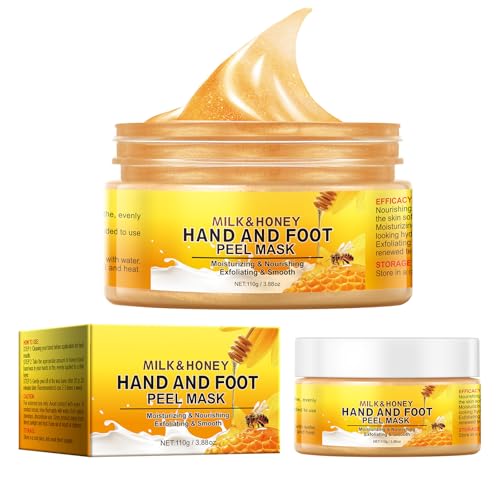 Milk & Honey Peel-Off Hand Wax Mask - Hydrating & Exfoliating Hand Care, 110g