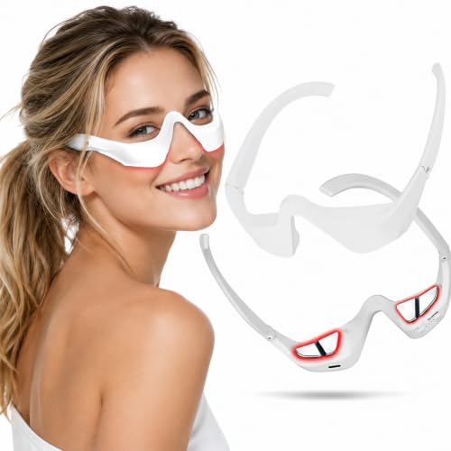 Under-Eye Light Therapy Glasses with Eye Massage for Dark Circles