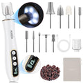 Cordless Electric Nail Drill with 360° LED Light - 10 Speed, LCD Display, Low Noise, 6H Runtime, 9 Bits