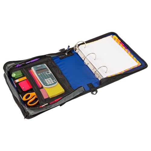 Case It 169802 Case-it Mighty Zip Tab 3-Inch 3-Ring Zipper Binder Blue (D-146 BLUE)