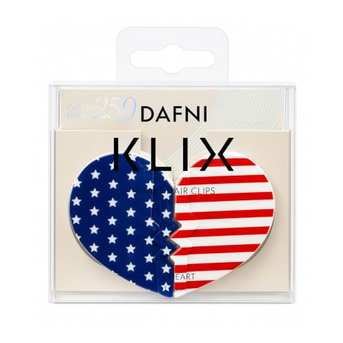 DAFNI KLIX Magnetic Hair Clips – Heart Design, 1 Pair