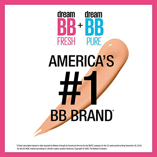 Maybelline Dream Fresh Skin Hydrating BB Cream 8-in-1 SPF 30 Sheer Light/Medium 1 Fl Oz