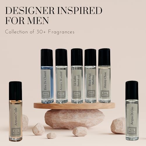 Fragrance Sample Set For Men - Roll On Body Oil, Travel Size