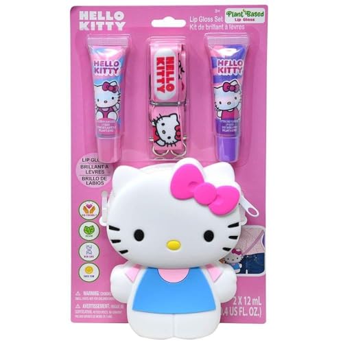 Hello Kitty Plant-Based Lip Gloss Set with Crossbody Bag