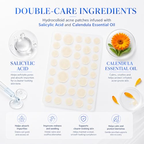 Acne Needle & Pimple Patches Set - 50 Needles + 72 Dots