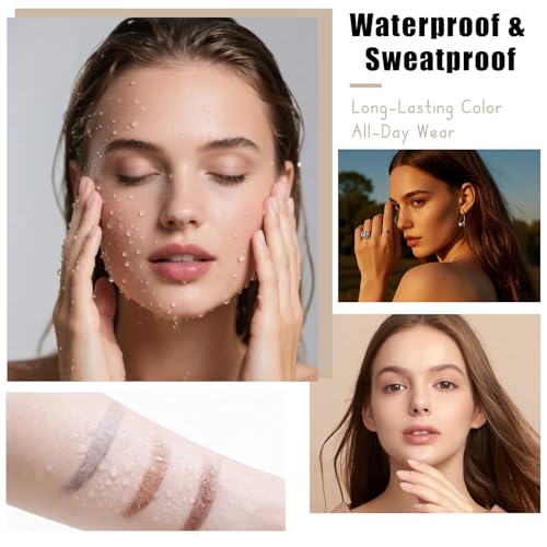 HULYHDP Peel-Off Eyebrow Gel - 2Pcs Waterproof Black Tint
