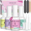 SAVILAND Dip Powder Liquid Set 20ml - 4 Piece No-UV Nail Kit