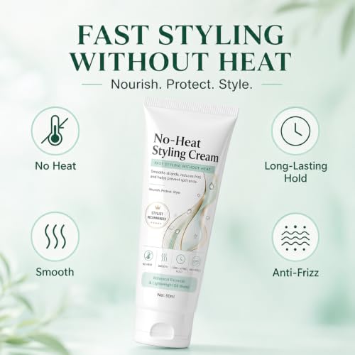 Air Dry Styling Cream for Wavy Curly Hair | No-Heat Texturizer
