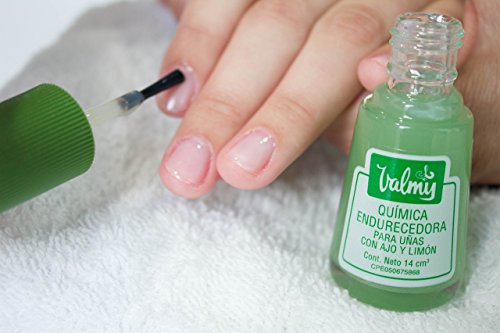 Valmy Garlic & Lemon Nail Hardener & Whitener Base Coat - Strengthen & Brighten Nails, 0.47 Fl Oz (Pack of 2)