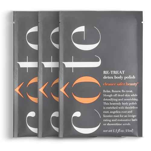 Re-Treat Exfoliating Detox Body Polish Scrub - Dandelion, Liquorice & angelica root Infused with essential oils for Face & Body, Exfoliating Facial 1.5 Fl oz (Pack of 03)