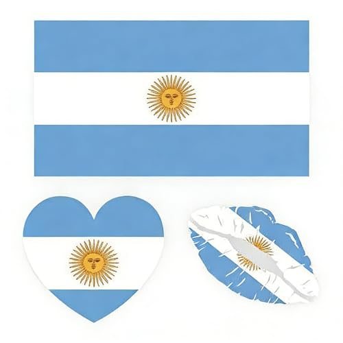 Argentine Flag Temporary Tattoos - 10 Pack Waterproof